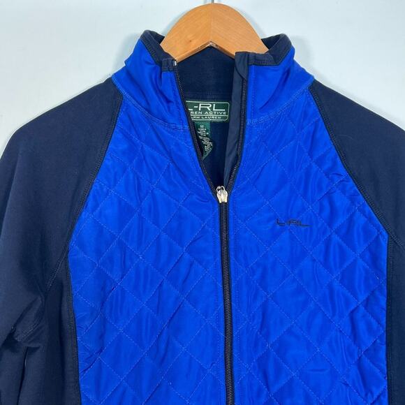 L-RL Lauren Active Ralph Lauren Blue Navy Activewear Fitness Jacket - Picture 2 of 12